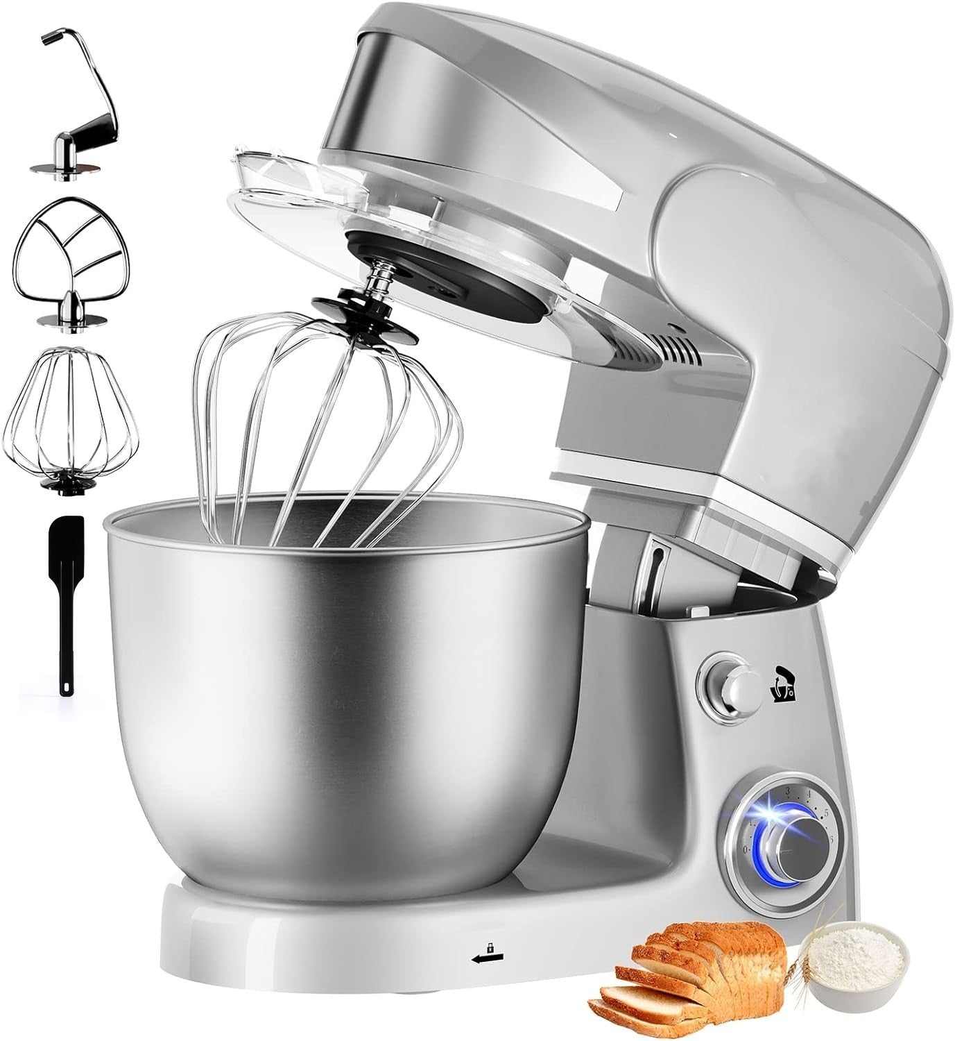Robot multifonction 1600W Argent