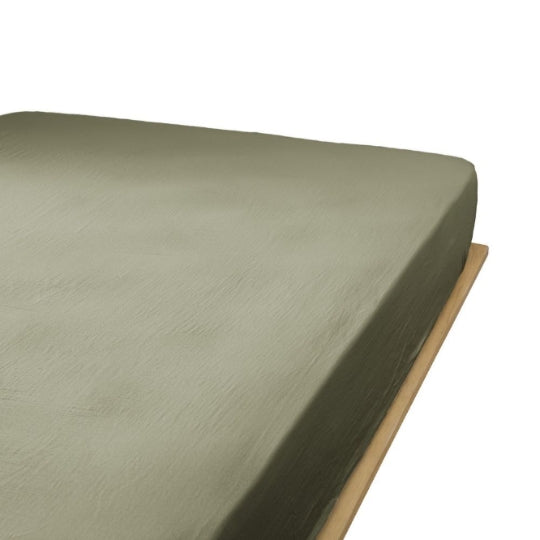 Drap housse en Gaze de coton Romarin