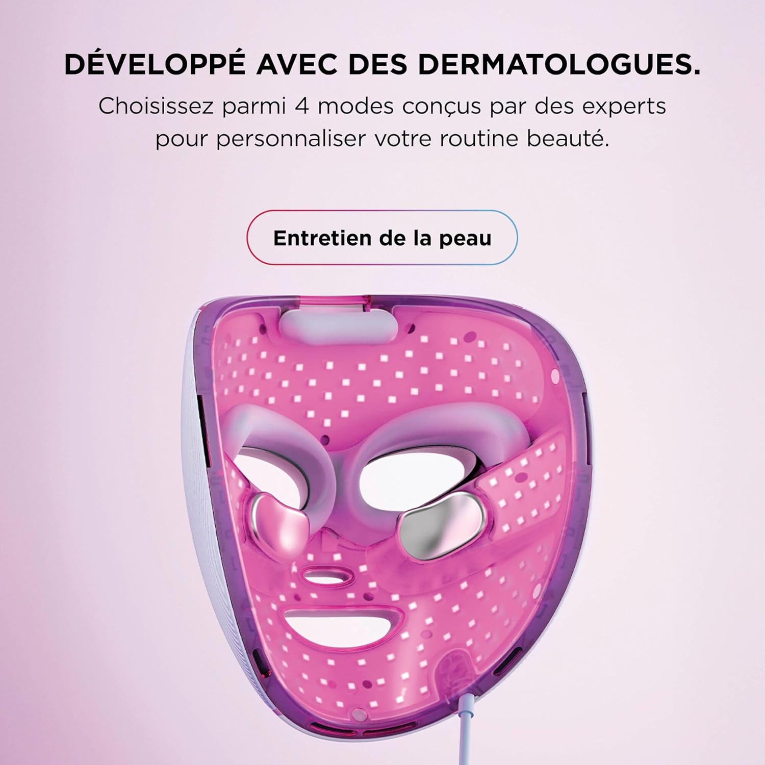 Masque LED de photothérapie Shark CryoGlow avec rafraîchissement contour des yeux