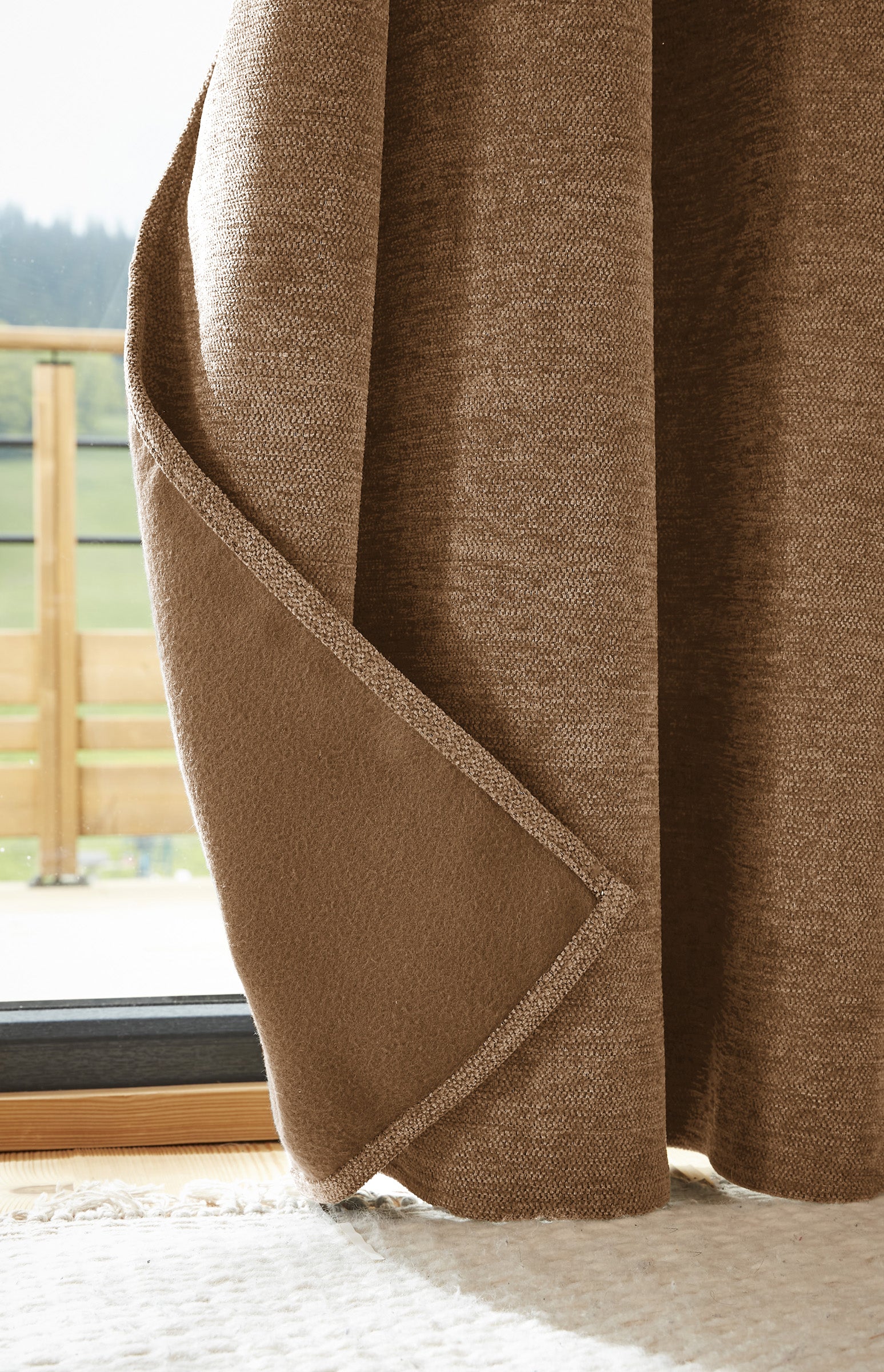 Rideau 140 x 240 cm Occultant + polaire BJORN Camel