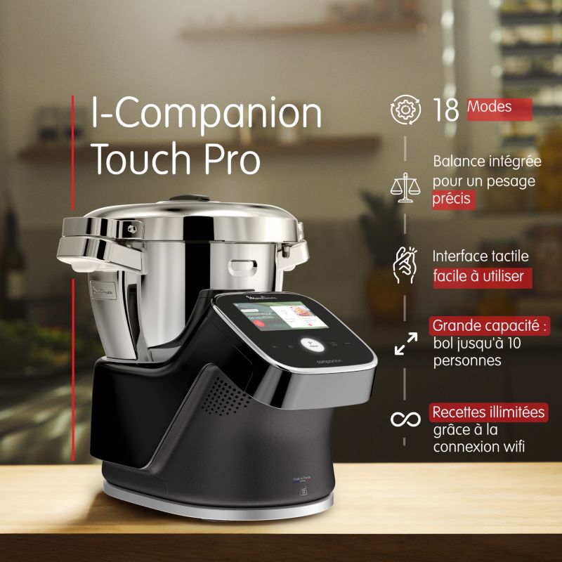 i-Companion Touch Pro HF93D810 Robot cuiseur - 18 programmes - 8 accessoires - Balance intégrée