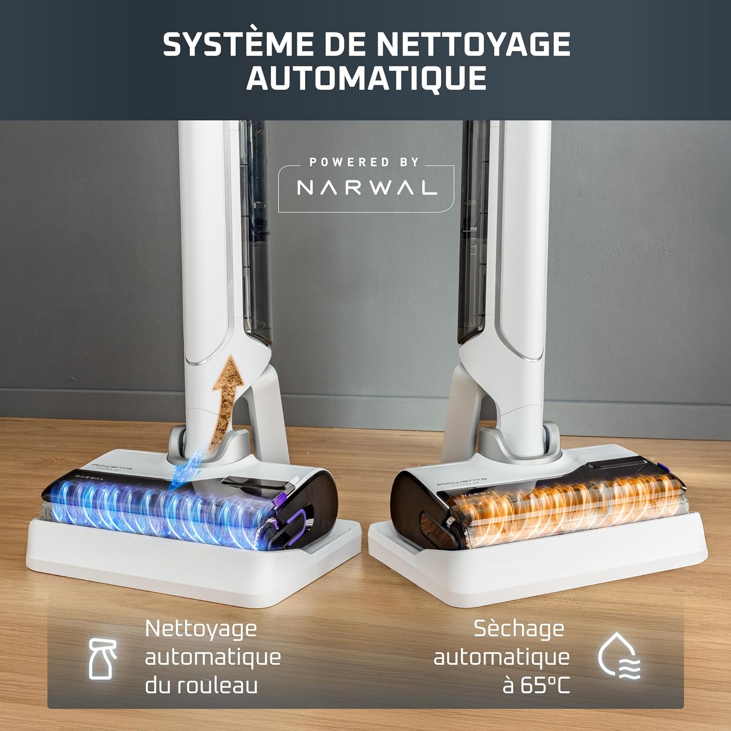 Aspirateur laveur ROWENTA X Clean 10 GZ7035WO + 2 Litres de solution nettoyante