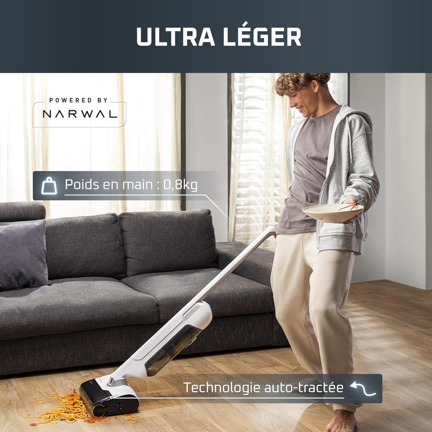Aspirateur laveur ROWENTA X Clean 10 GZ7035WO + 2 Litres de solution nettoyante