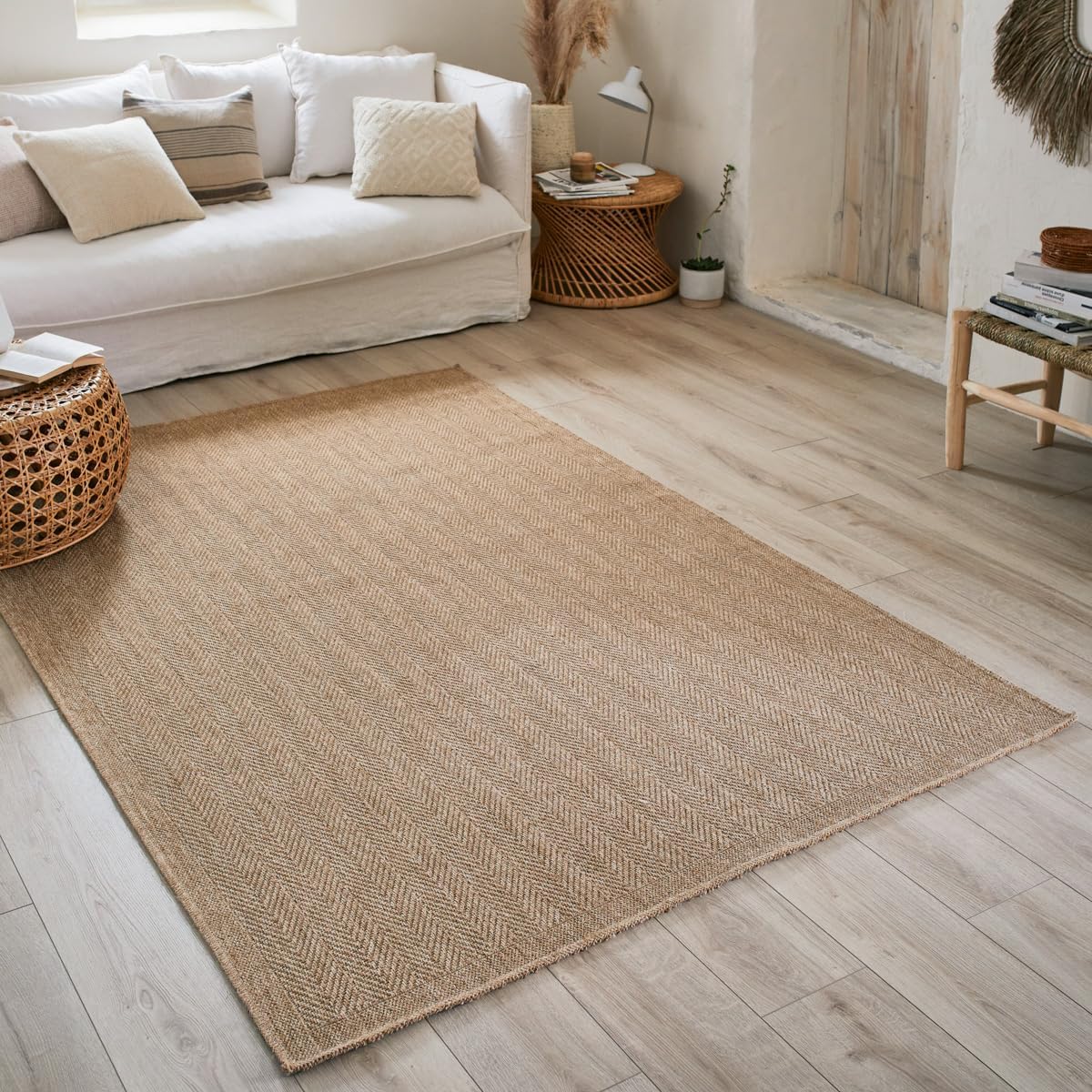Tapis aspect jute nature beige - Nature