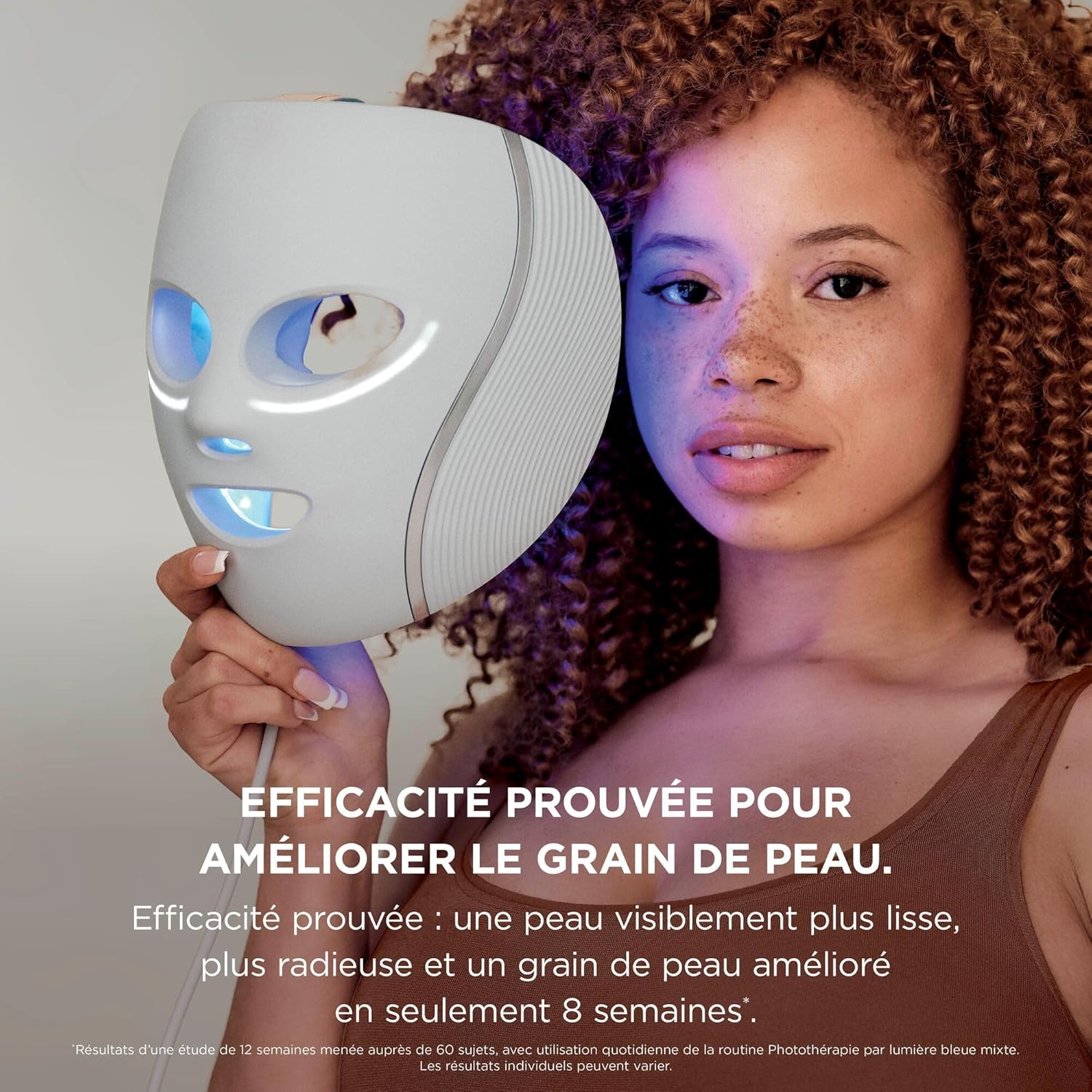 Masque LED de photothérapie Shark CryoGlow avec rafraîchissement contour des yeux