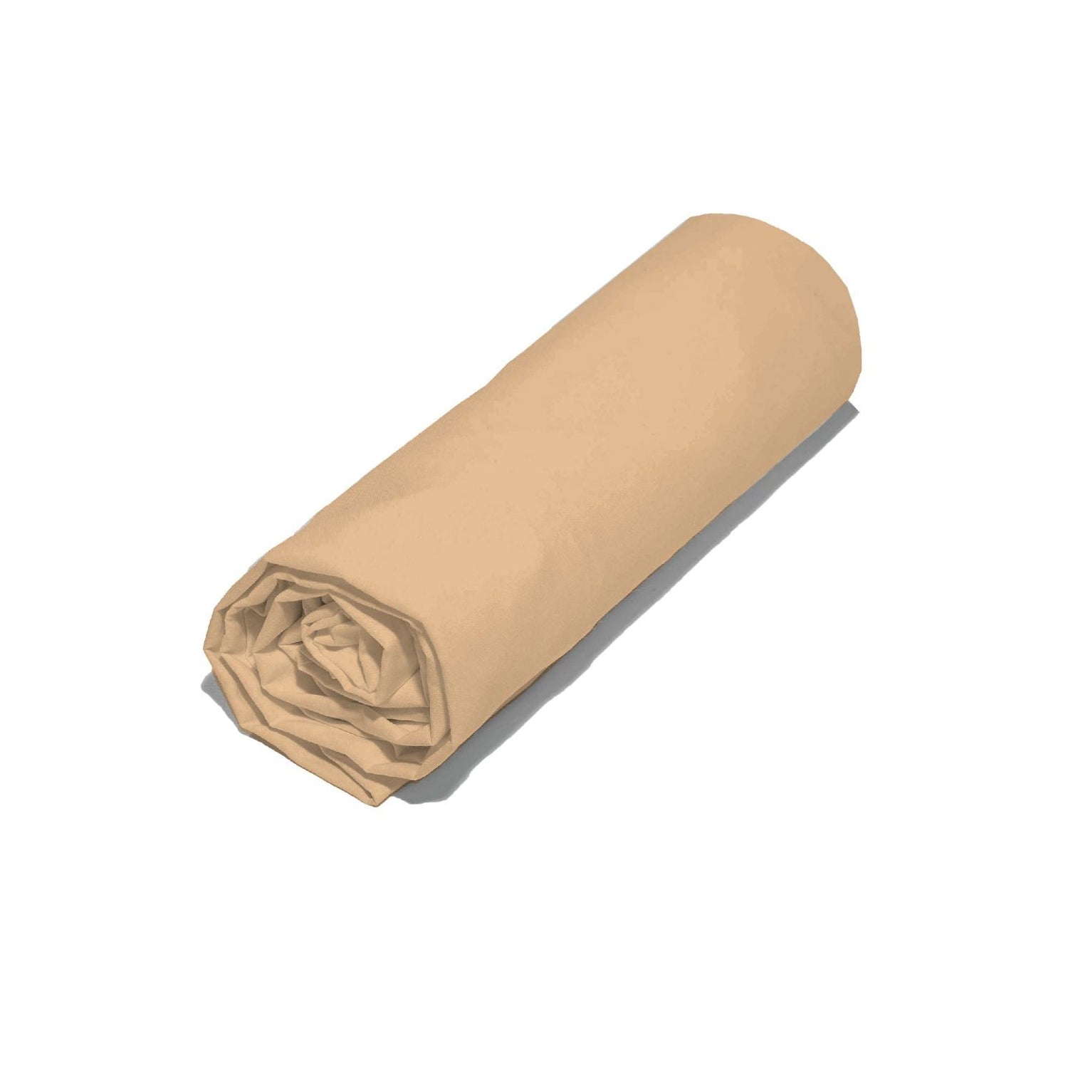 Drap housse 100% Coton Bio 57 fils : Couleur - Beige
