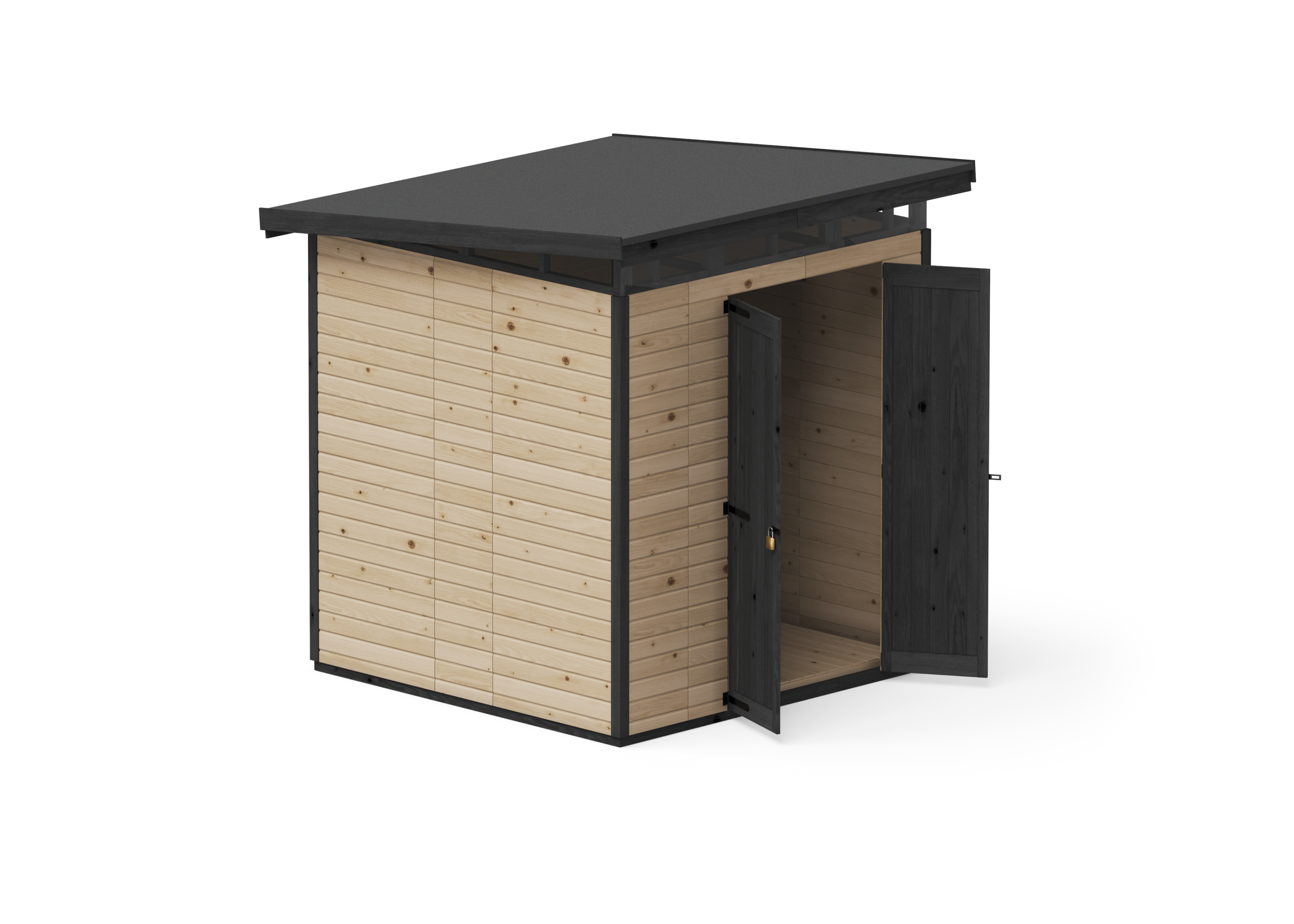Abri de jardin en bois 203x203 cm Marron
