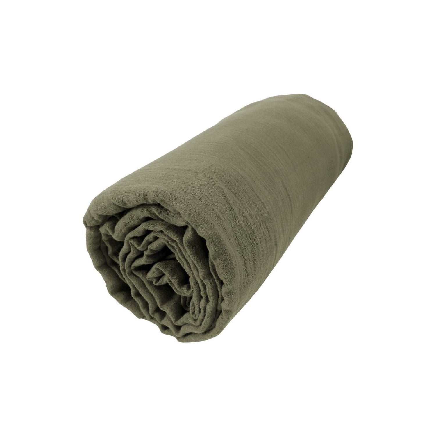 Drap housse en Gaze de coton Romarin