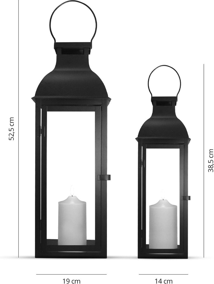 Lot de 2 lanternes Photophores bougie