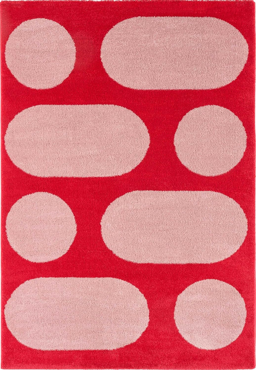 Tapis années 70 rouge - Groovy