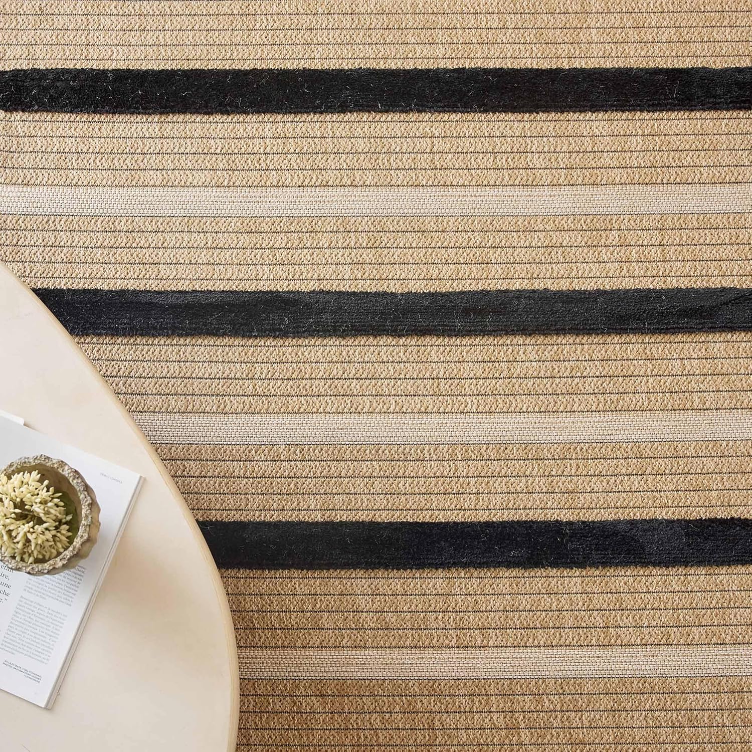 Tapis motifs géométriques noir - Palma