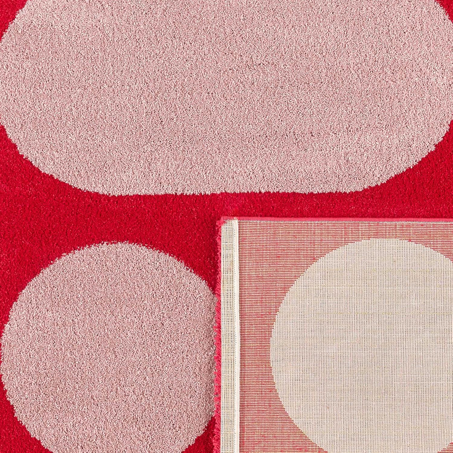 Tapis années 70 rouge - Groovy