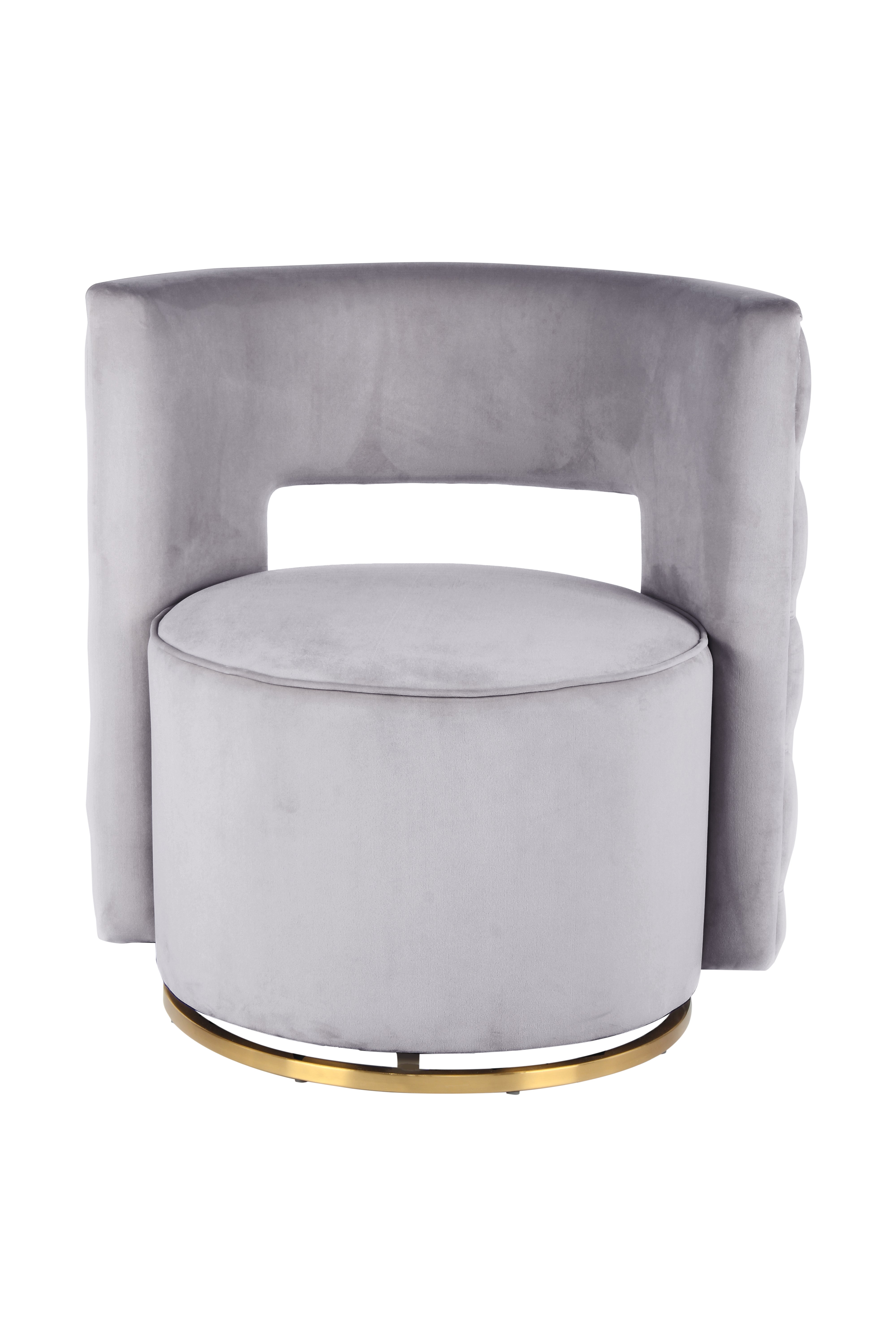 Fauteuil gris / doré - Beverly