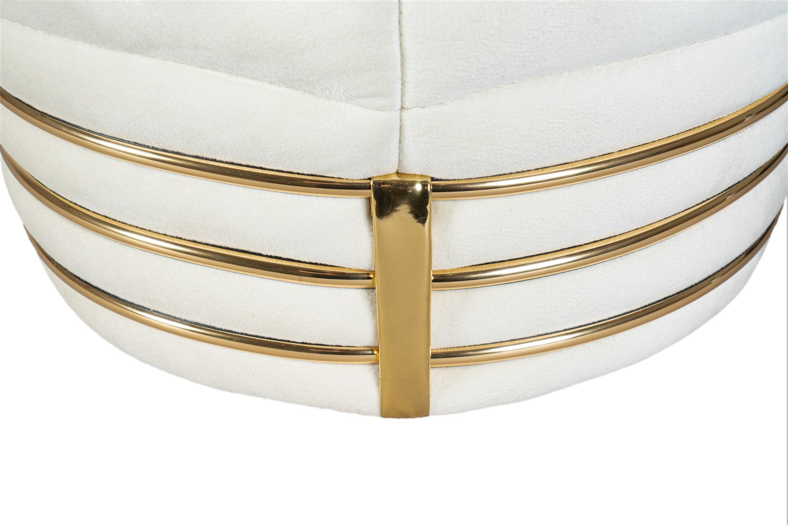 Tabouret ivoire / doré - Doric