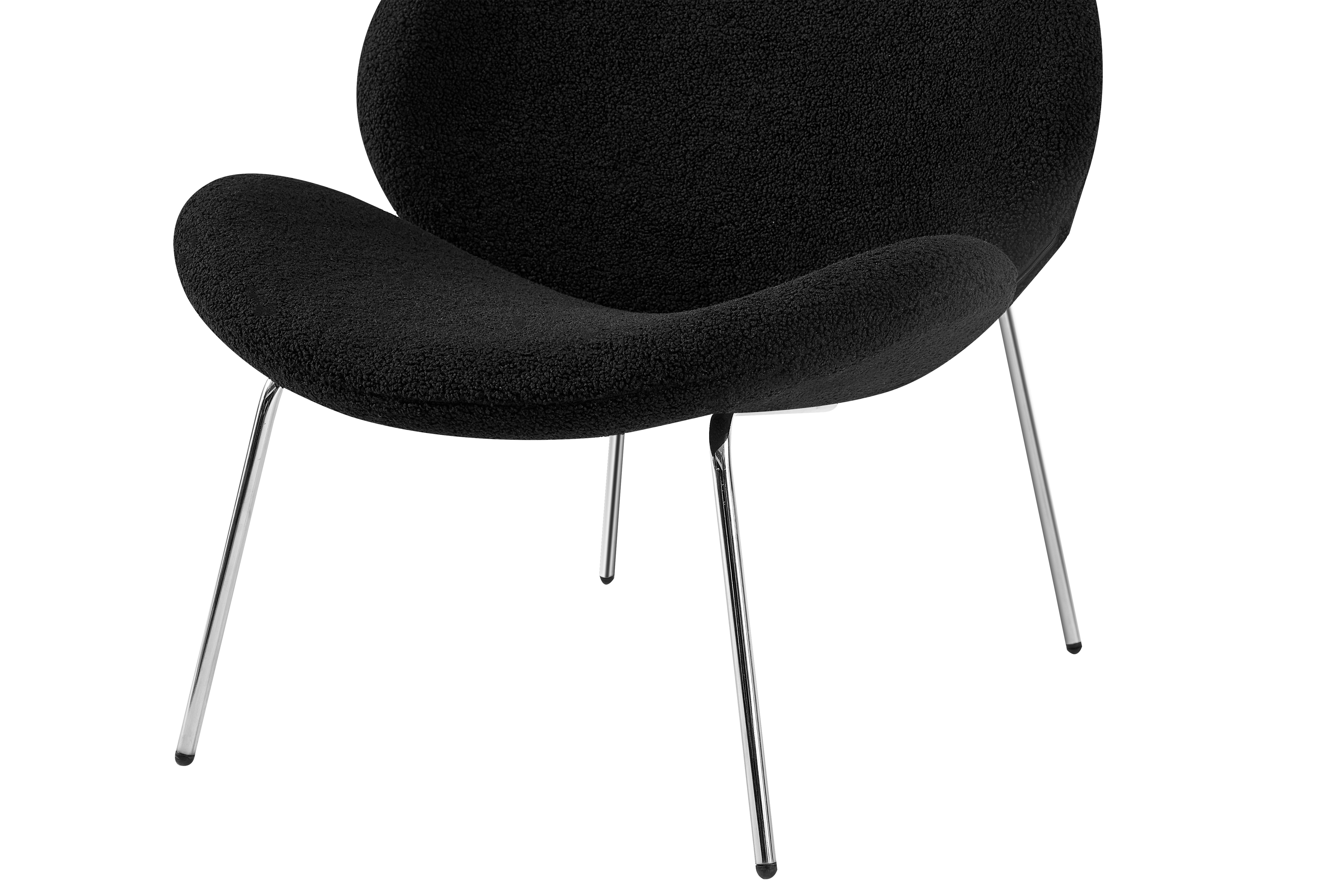 Lot de 2 chaises noir et argent - Jaden