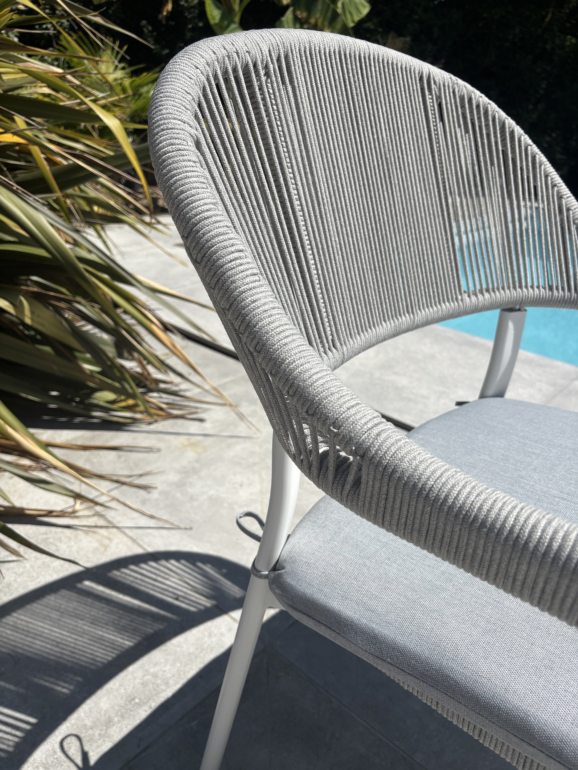 Lot de 2 fauteuils de jardin ABELLA - BLANC