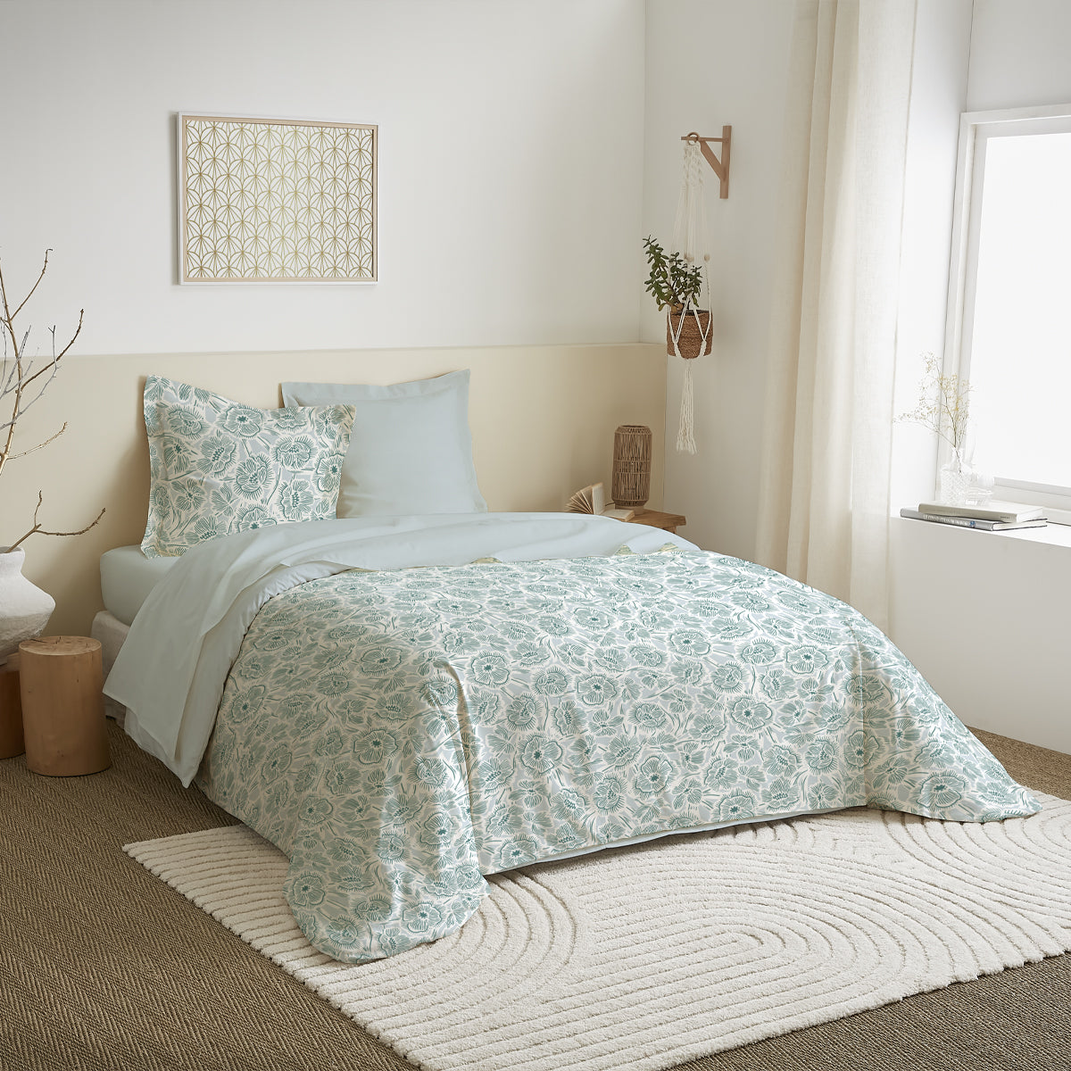Pack Complet Housse de couette Imprimé 240 x 220 cm - Drap housse 140 x 190 cm 9 modèles au choix