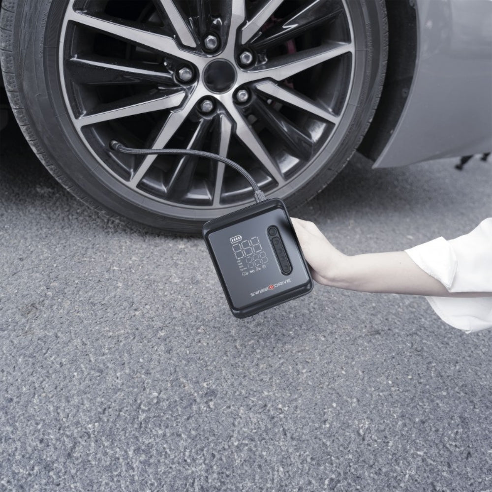 Mini Compresseur Portable Swiss Drive 150 PSI – Recharge USB