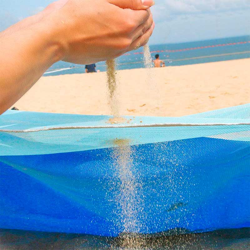 Serviette de Plage Drap Anti-Sable avec Crochet - 150 x 200 cm
