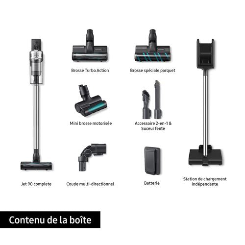 Aspirateur balai Samsung rechargeable 21.9v jet 90 complète