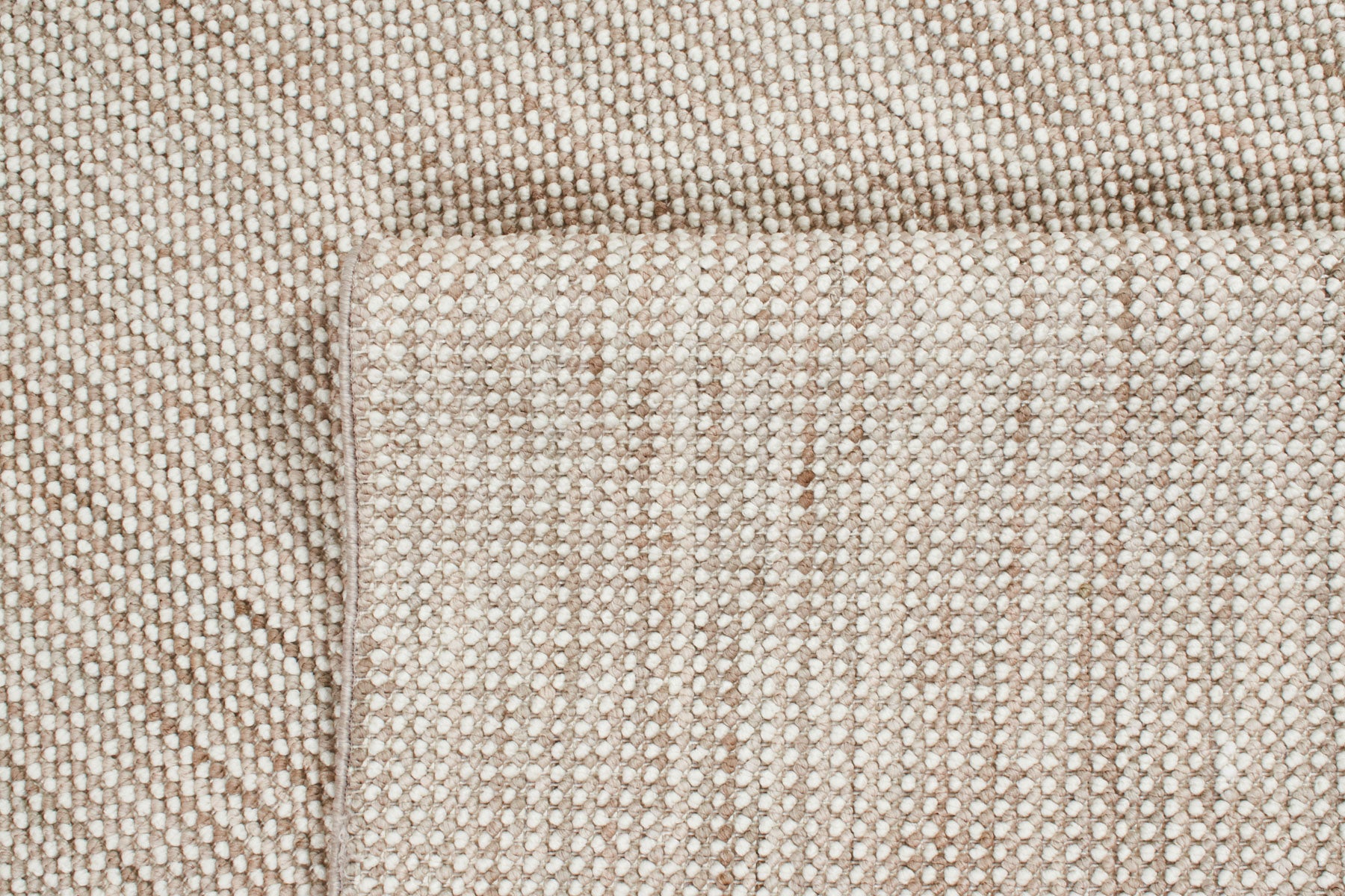 Tapis uni à franges - beige