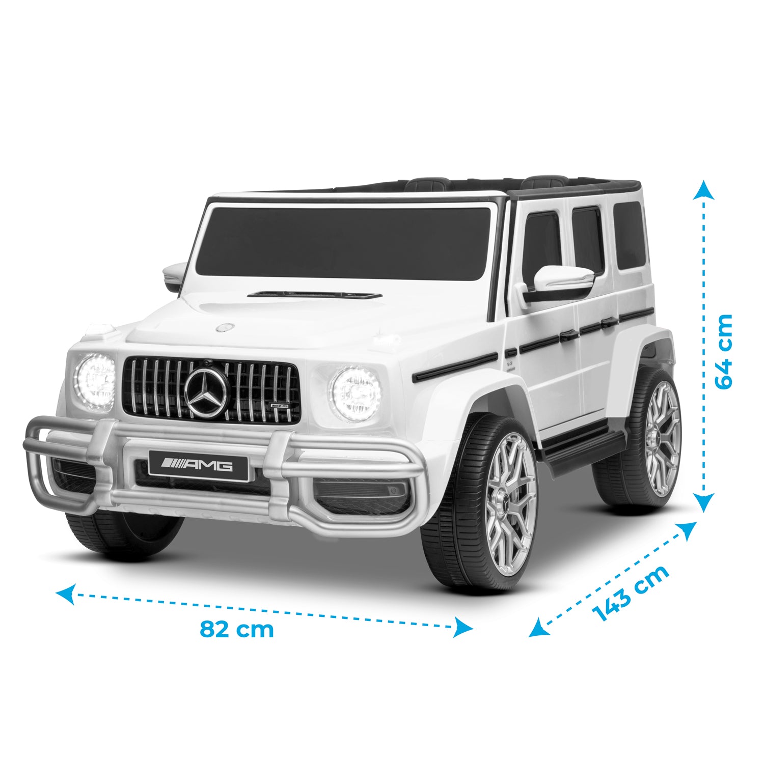 4x4 électrique Mercedes-Benz AMG63 Blanc - 36m+