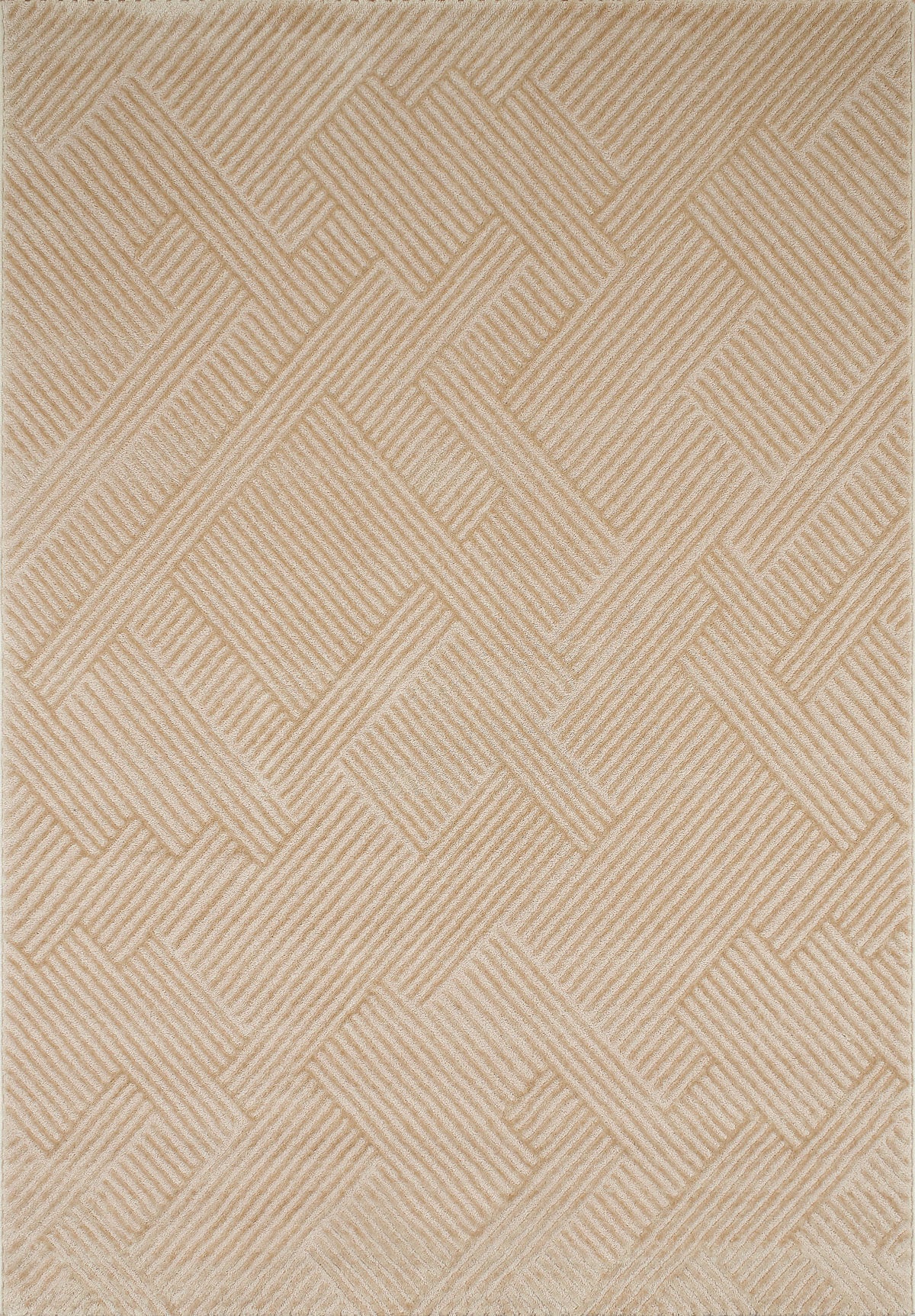 Tapis intérieur beige poils en relief