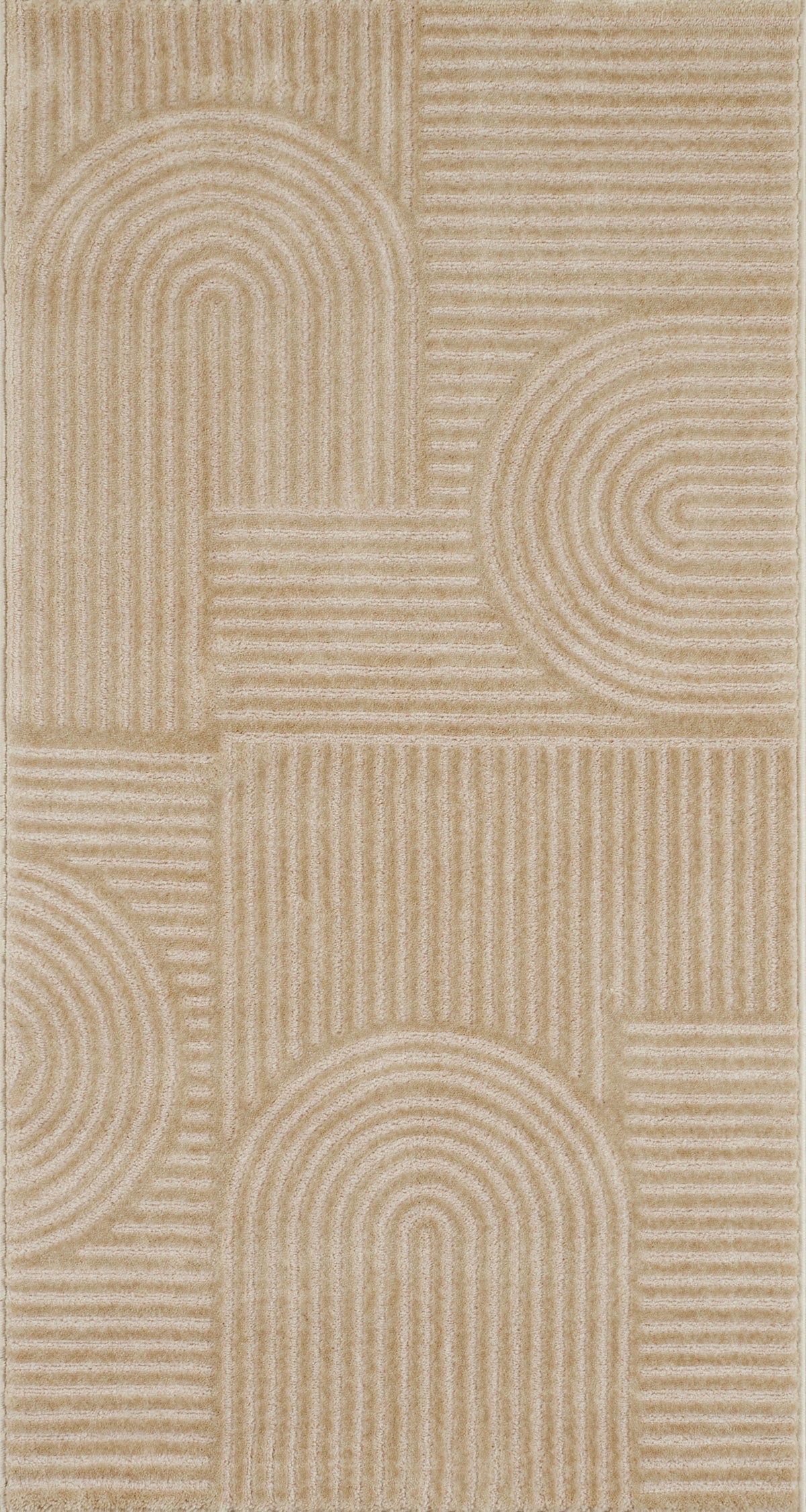 Tapis d'intérieur beige en polypropylène