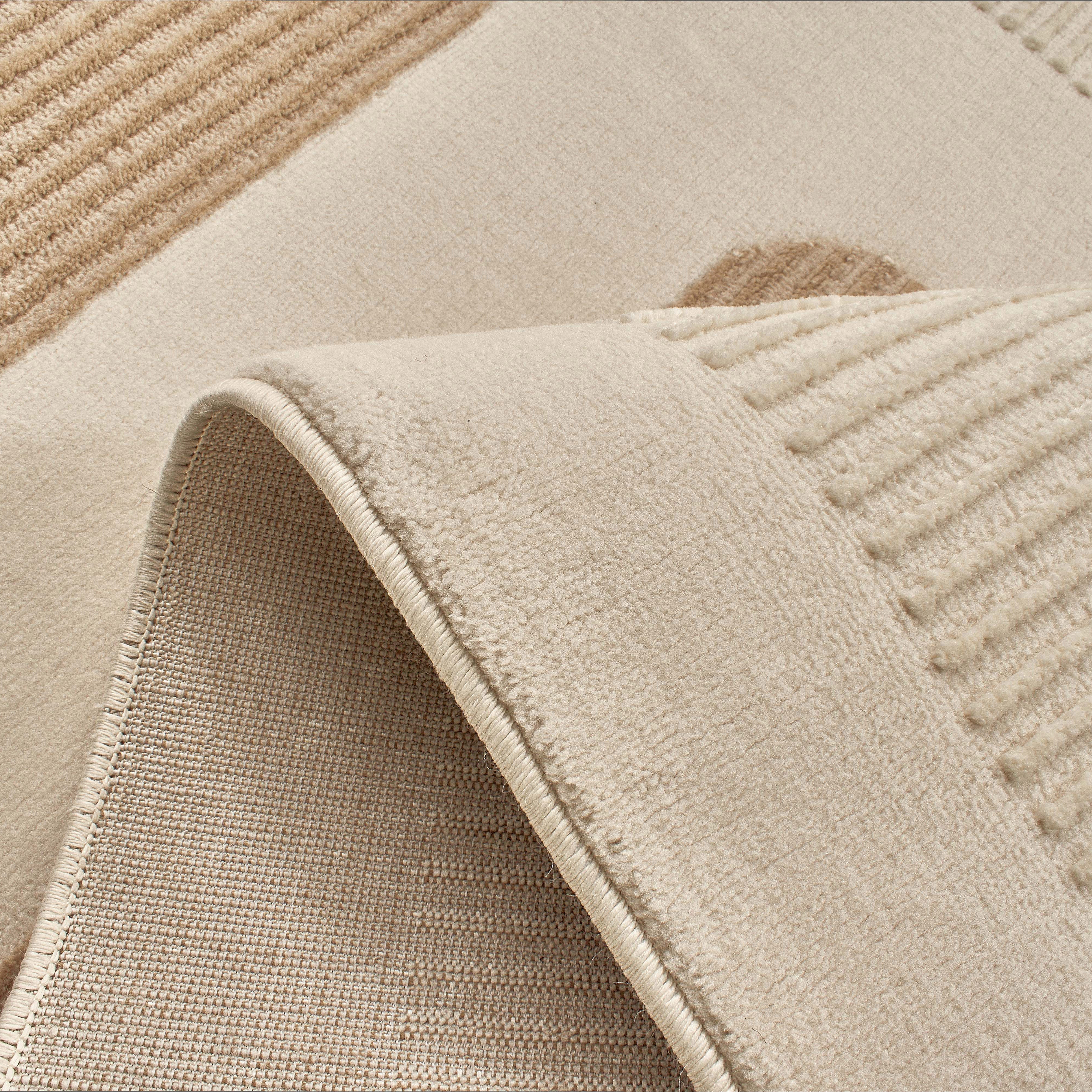 Tapis de salon graphique - creme / beige