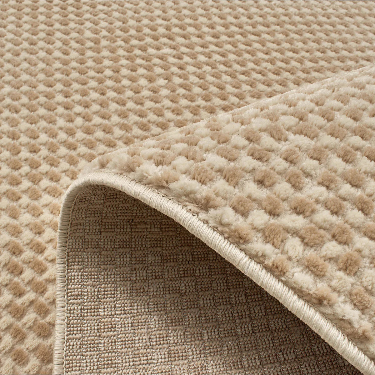 Tapis moderne crème uni - Bianca