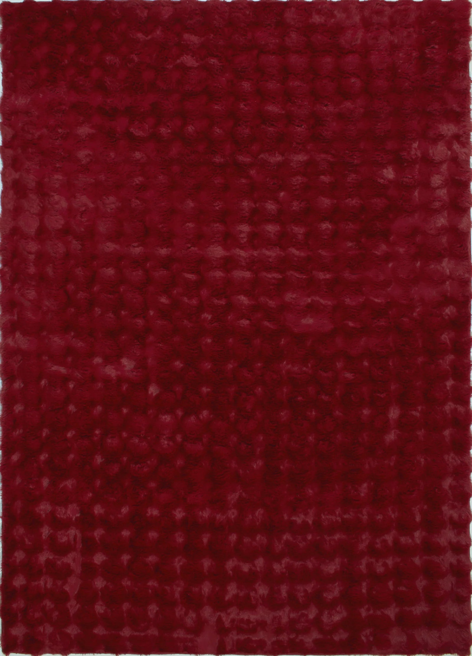 Tapis doux et moelleux rouge - Bubble