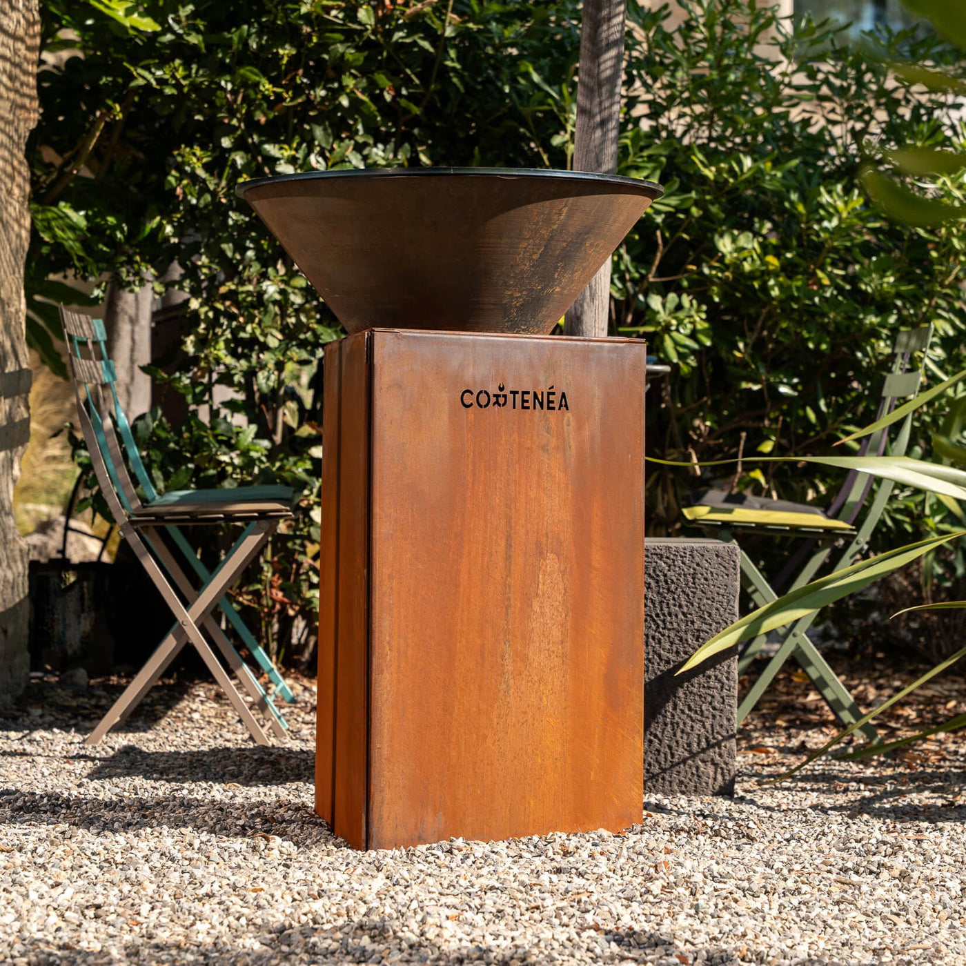 Brasero plancha en acier Corten - Tradition 60 cm