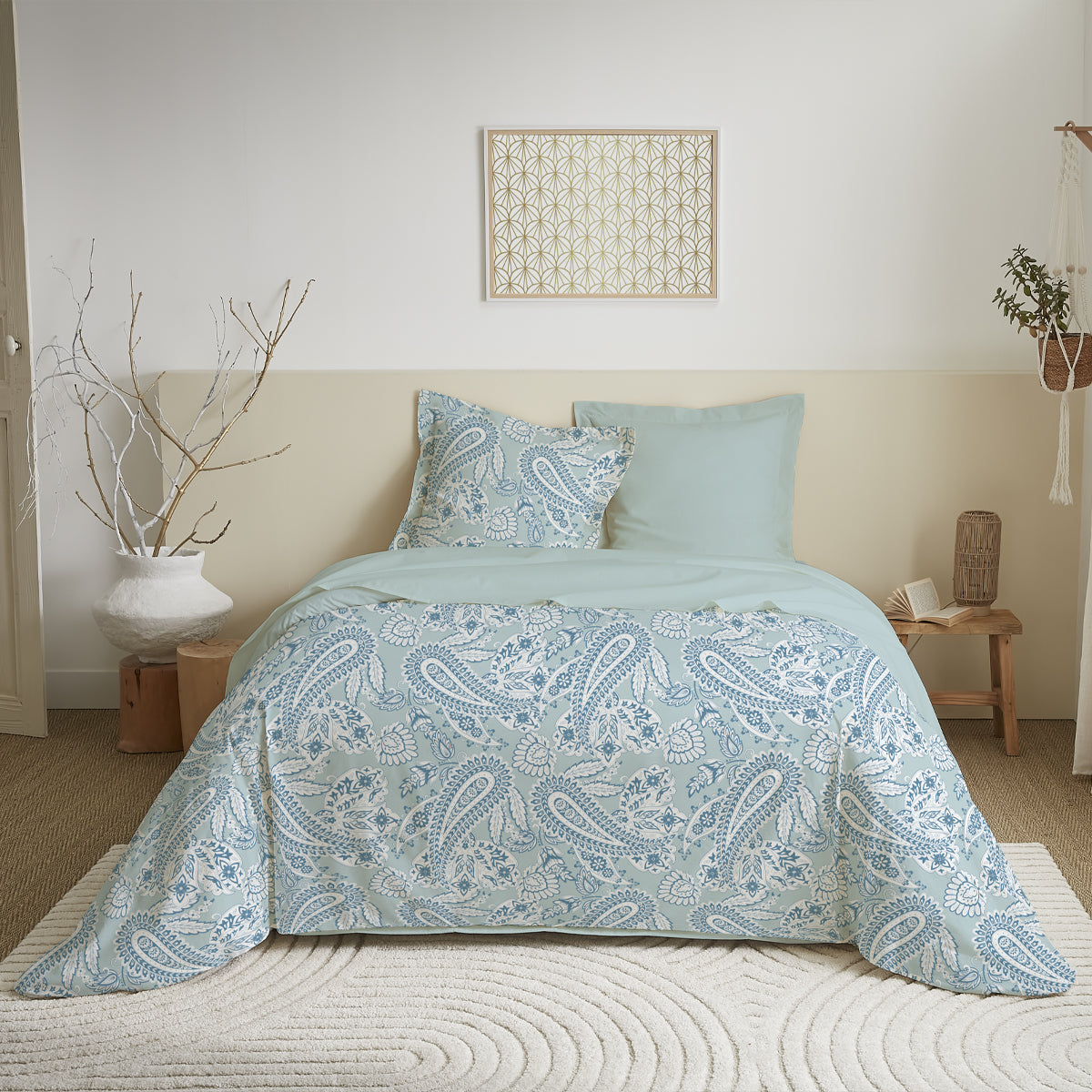 Pack Complet Housse de couette Imprimé 240 x 220 cm - Drap housse 140 x 190 cm 9 modèles au choix