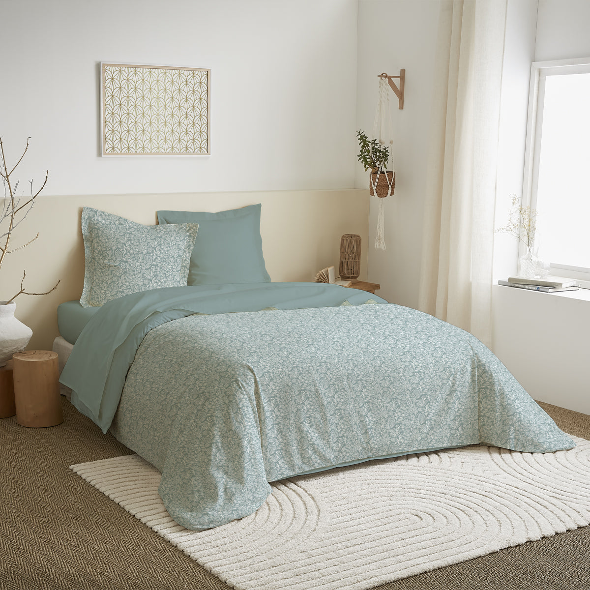 Pack Complet Housse de couette Imprimé 240 x 220 cm - Drap housse 140 x 190 cm 5 modèles au choix