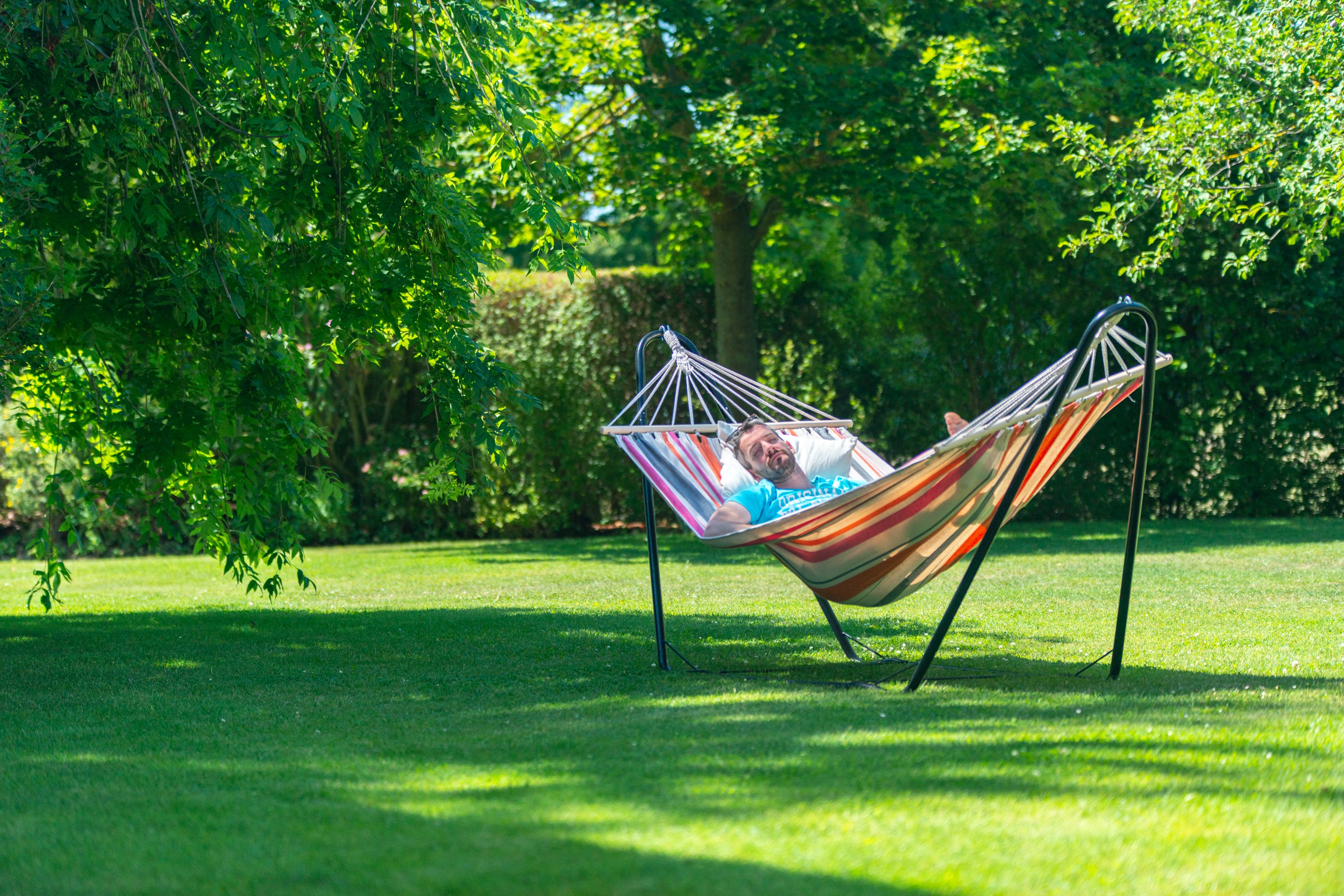Hamac simple avec support en acier - La Siesta Pack Chillounge Sunrise
