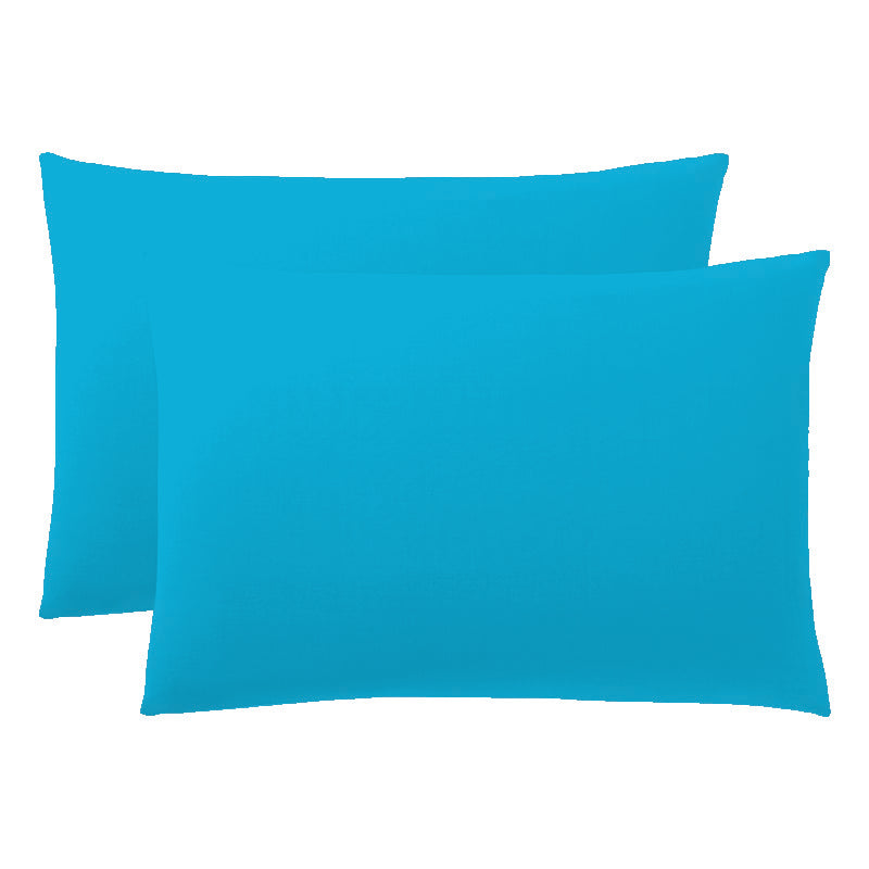 Lot de 2 Taies d'oreiller "Duo Protect" imperméable 100% Coton 57 fils/cm² 50 x 70 cm Cyan