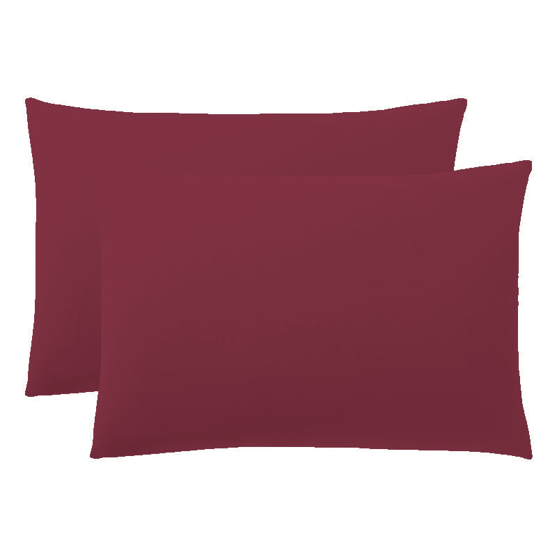 Lot de 2 Taies d'oreiller "Duo Protect" imperméable 100% Coton 57 fils/cm² 50 x 70 cm Grenat