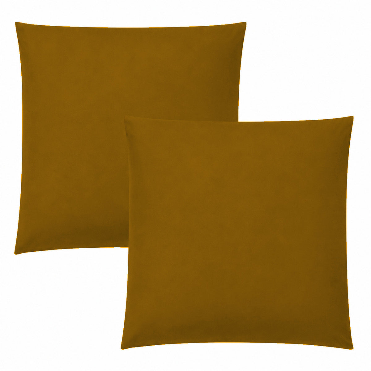 Lot de 2 Taies d'oreiller "Duo Protect" imperméable 100% Coton 57 fils/cm² 63 x 63 cm Caramel