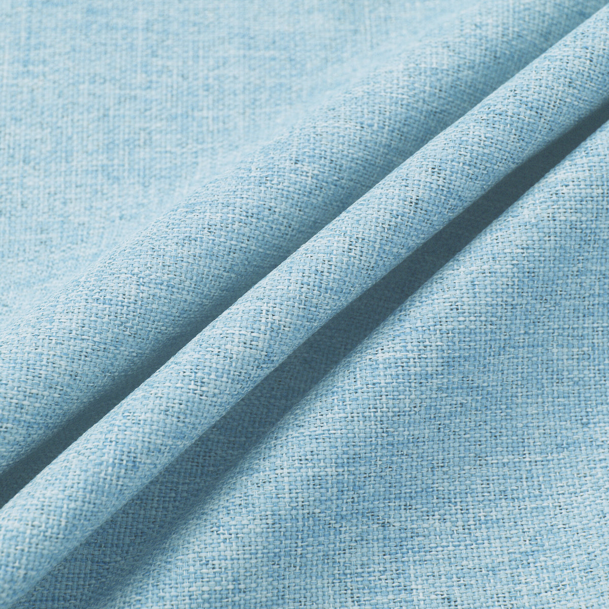 Rideau 100% occultant + 8 œillets 140 x 240 cm Polyester chambray "Cocooning" Azur