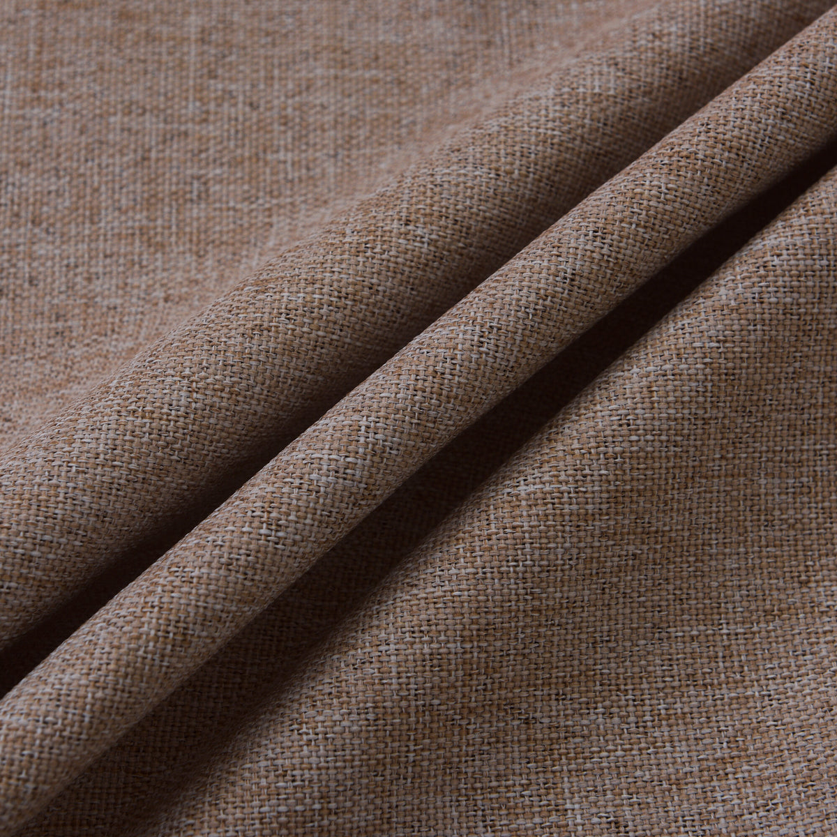 Rideau 100% occultant + 8 œillets 140 x 240 cm Polyester chambray "Cocooning" Chataigne