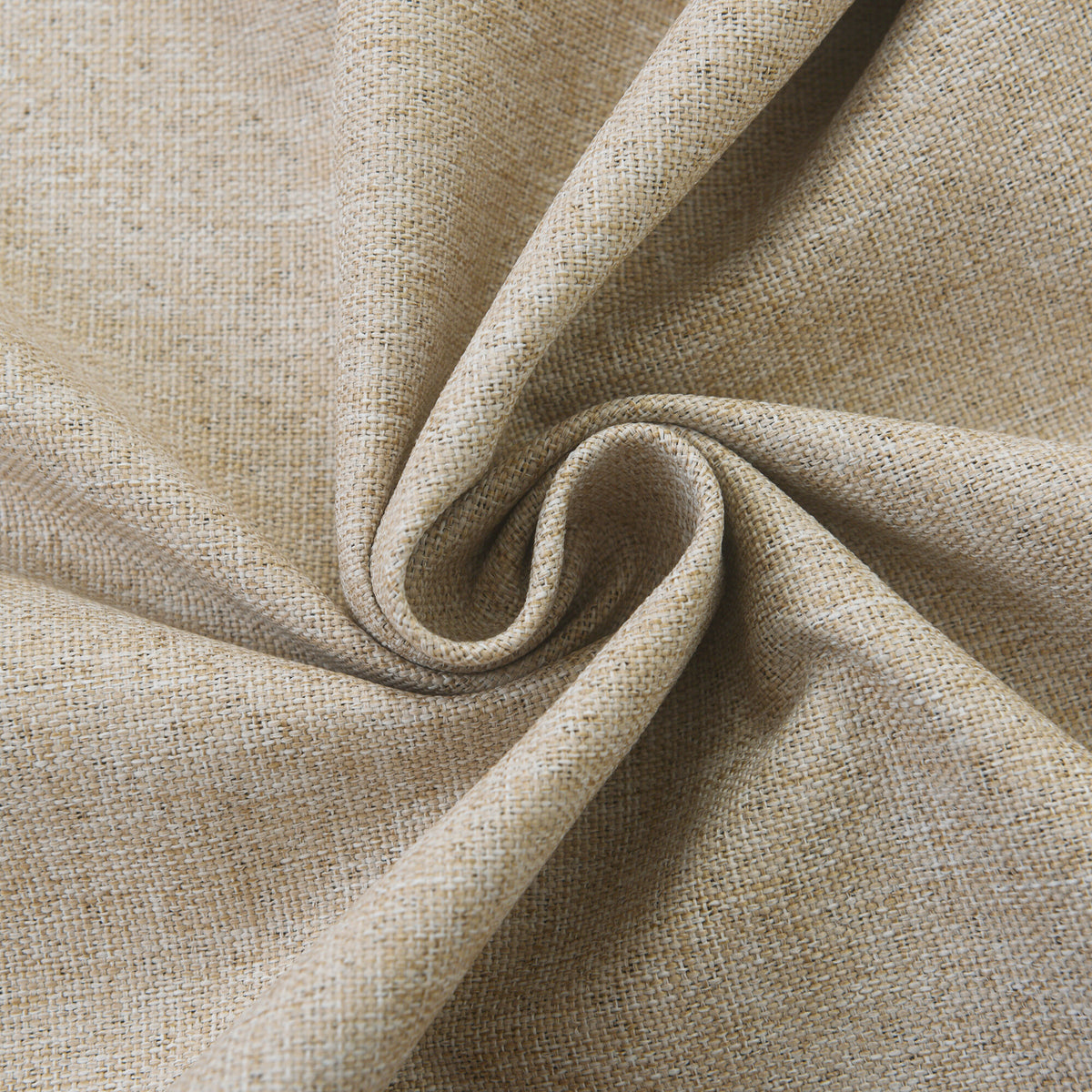 Rideau 100% occultant + 8 œillets 140 x 240 cm Polyester chambray "Cocooning" Sable