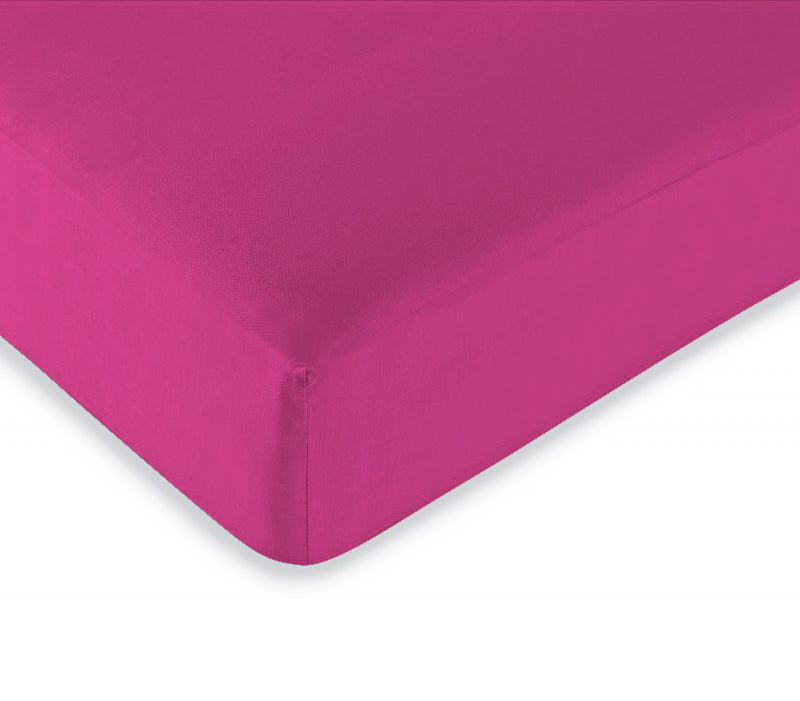 Drap housse "Duo Protect" imperméable 100% Coton 57 fils/cm² 160 x 200 cm Magenta