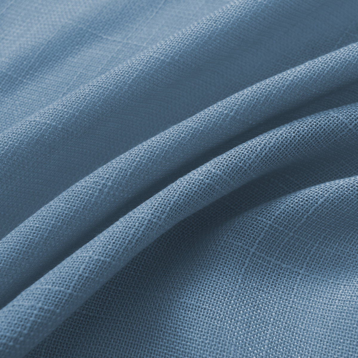 Rideau ajustable + 8 anneaux pince 140 x 270 cm Polyester effet lin" Evasion" Bleuet