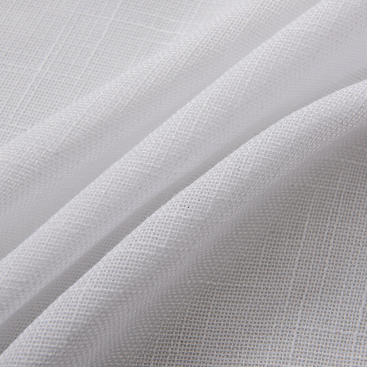 Rideau ajustable + 8 anneaux pince 140 x 270 cm Polyester effet lin" Evasion" Neige