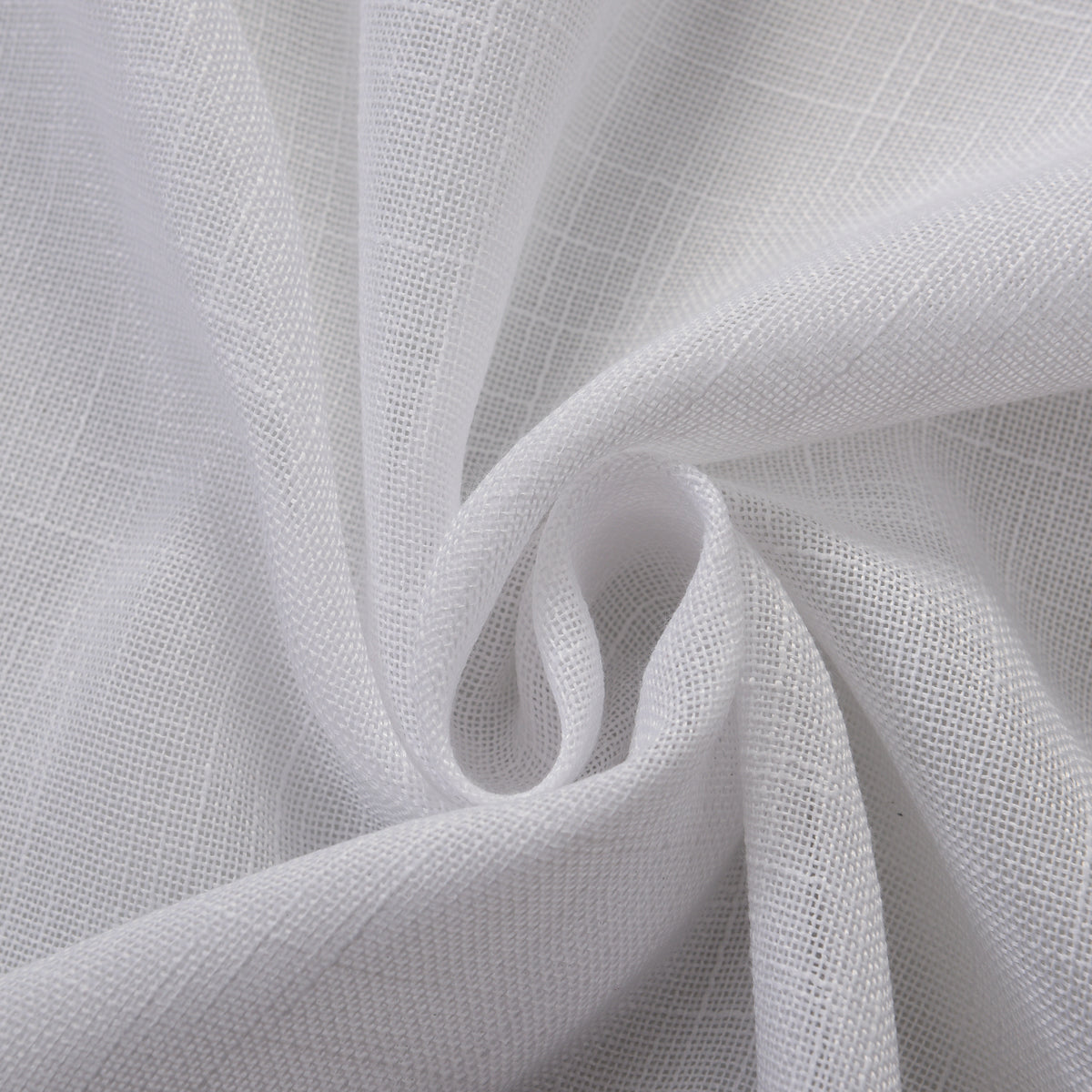 Rideau ajustable + 8 anneaux pince 140 x 270 cm Polyester effet lin" Evasion" Neige