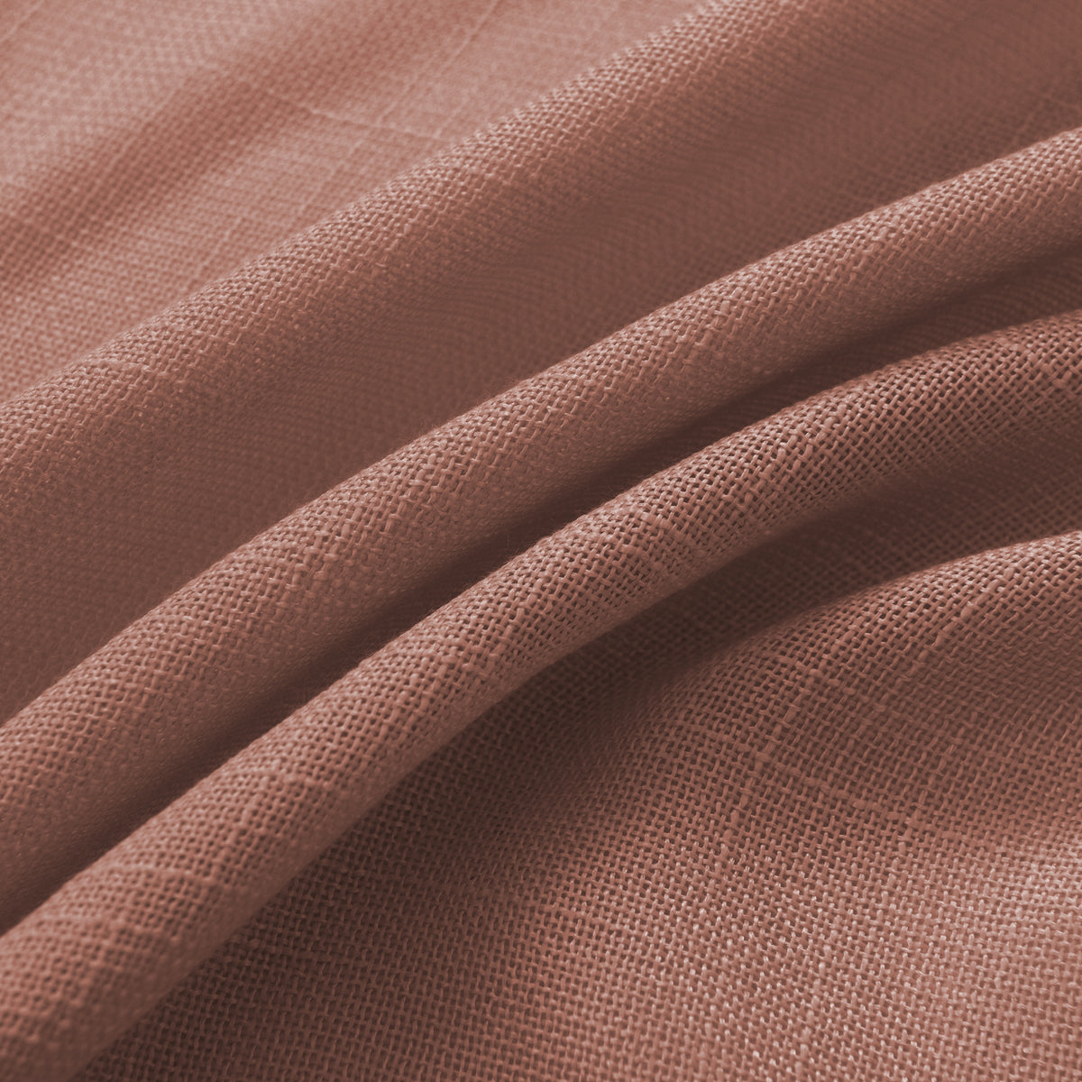 Rideau ajustable + 8 anneaux pince 140 x 270 cm Polyester effet lin" Evasion" Terracotta