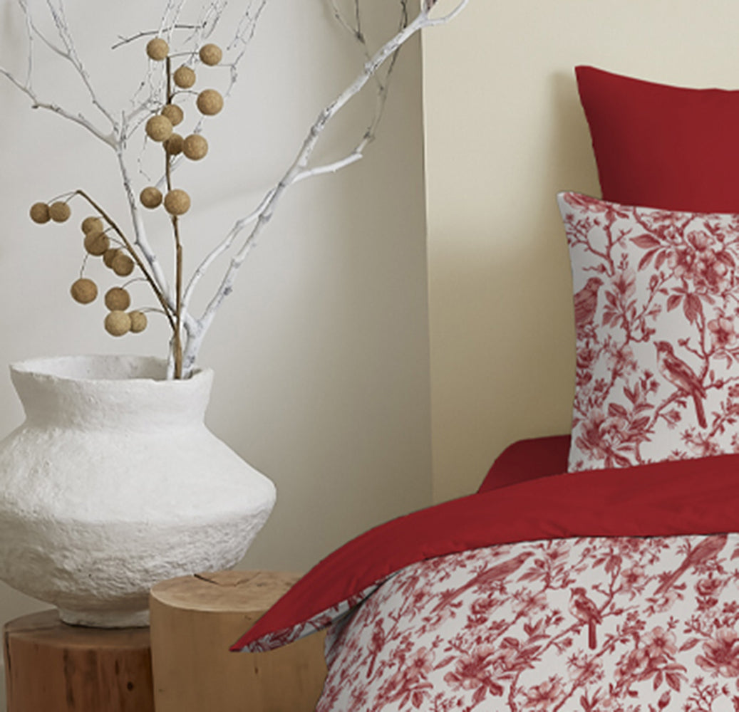 Pack 4 Pièces Housse de couette Imprimé 140 x 200 cm - Drap housse 90 x 190 cm - 100% Coton 57 Fils