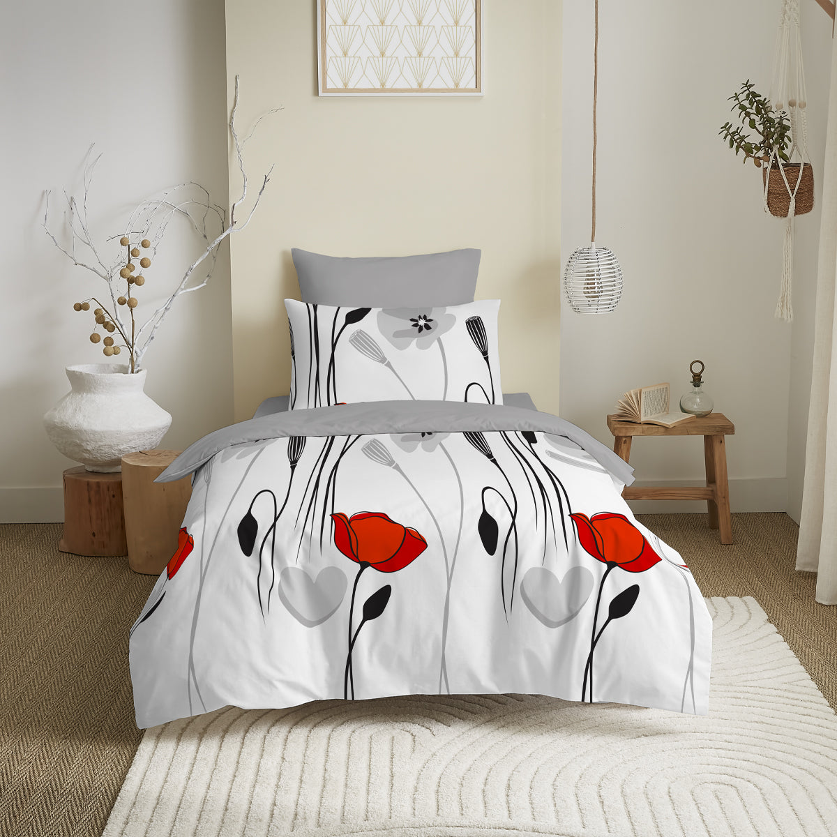 Pack Complet Housse de couette Imprimé 140 x 200 cm - Drap housse 90 x 190 cm