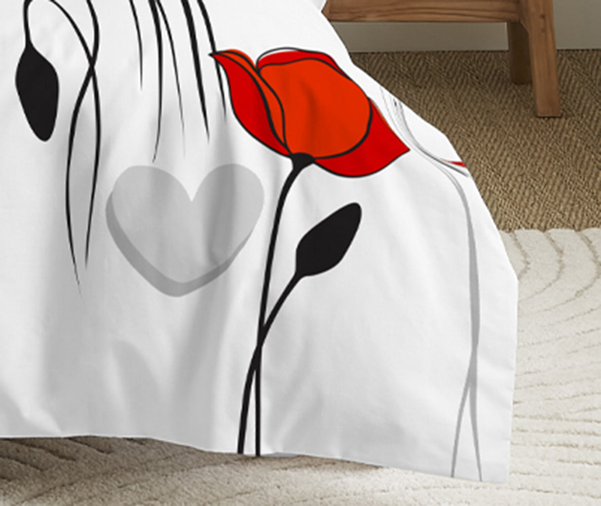 Pack Complet Housse de couette Imprimé 140 x 200 cm - Drap housse 90 x 190 cm