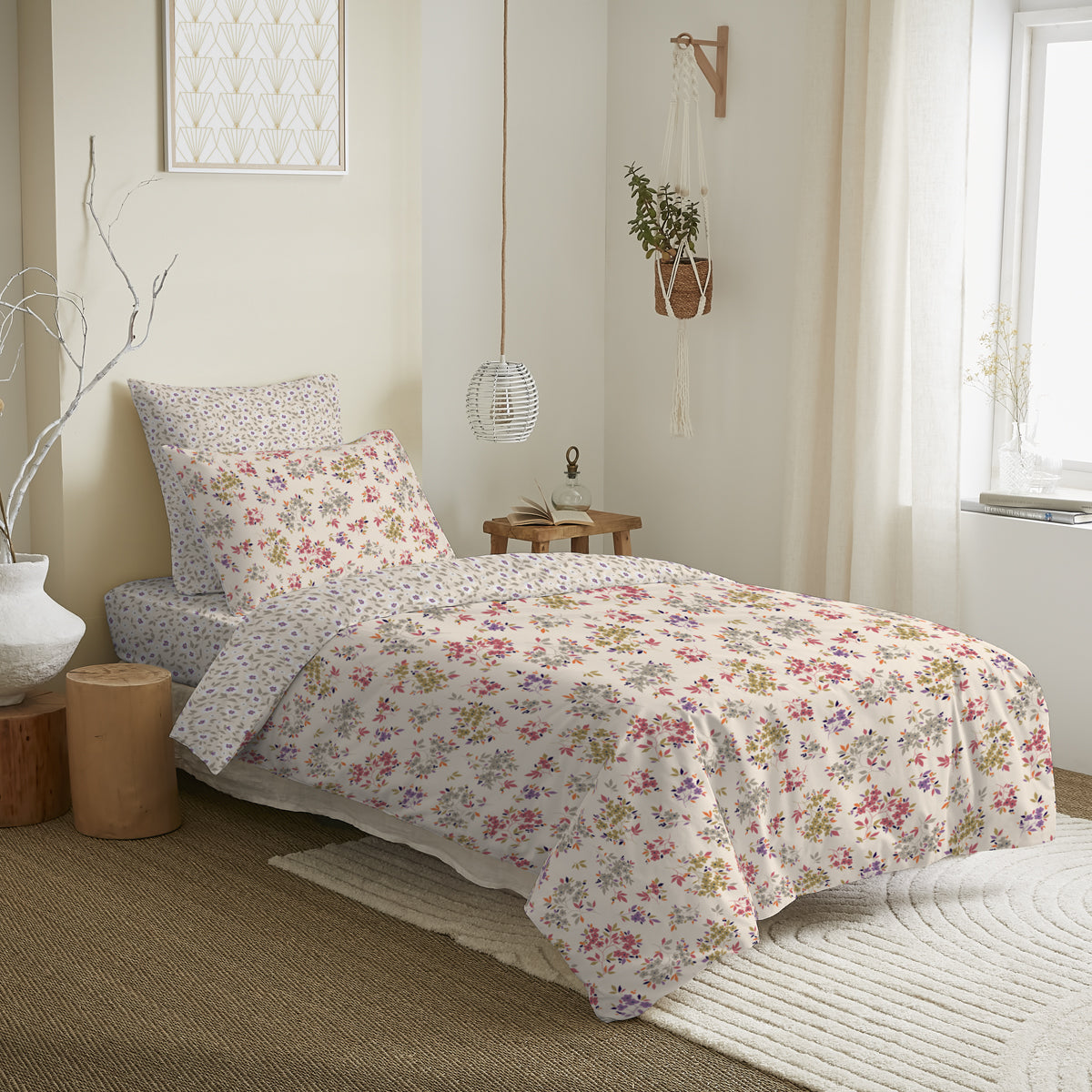 Pack Complet Housse de couette Imprimé 140 x 200 cm - Drap housse 90 x 190 cm